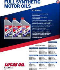 LUCAS OIL Synthetic 5W-20 High Performance Motor Oil 1 Quart Bottle, Pack of 1