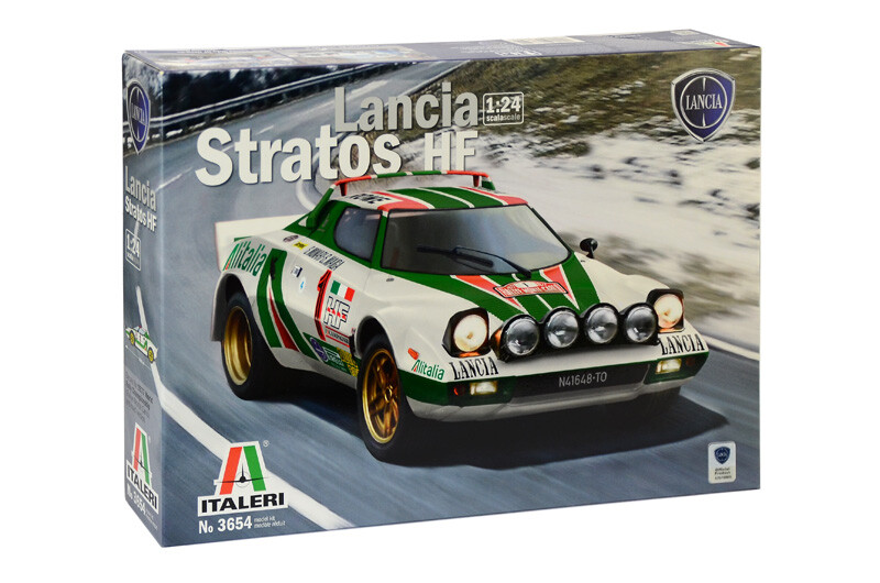 Italeri 3654 1/24 Scale Model Rally Car Kit Lancia Stratos HF 1977 S.Munari