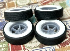 Resin 15-Inch “Astro Supreme” Wheels, W/ Wide Whitewalls,1/24 1/25 Scale