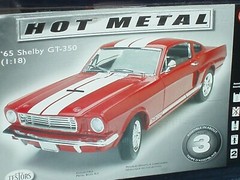 DIECAST METAL 1965 FORD MUSTANG SHELBY GT350 MODEL KIT 1/18 SKILL LEVEL 2