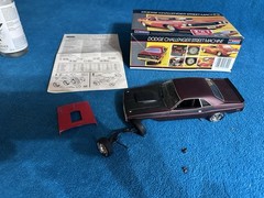 Monogram 1970 Dodge Challenger 1/24 Built Model + Box Partial Kit