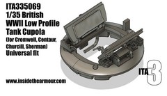 1/35 WWII British Low Profile Tank Cupola for Churchill, Cromwell, Sherman
