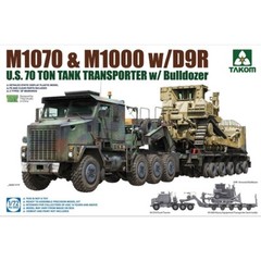 Takom #5002 1/72 M1070 & M1000 w/D9R U.S 70 Ton Tank Transpoter w/Bulldozer