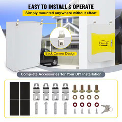Tesla Charging Station Enclosure, 28 In. X 20 In. X 10 In. Exterior Cable Manage
