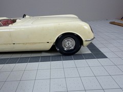 Vtg Large Ideal 1953 Chevrolet Corvette Built Model Car For Parts Motor Works