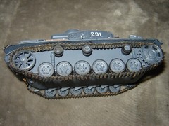 Built 231 German short Barrel Tank 6-1/4 inches long Well Built & Painted Ex