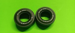 Firestone 500 Pad Printed Tires 1967 GTO 1/25 MPC Chrome Reverse Steelie Rims