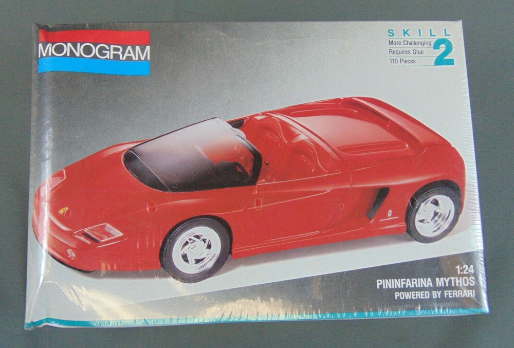 Monogram 1:24 PININFARINA MYTHOS Powered by FERRARI Sealed Model Kit Skill 2 RED