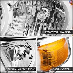 DNA MOTORING Left OE Style Headlight Compatible with 10-13 4Runner Limited SR5