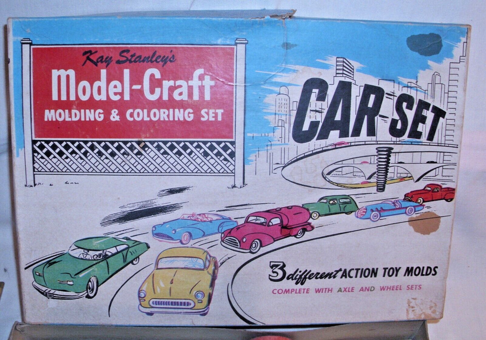 KAY STANLEY’S MODEL-CRAFT AUTOMOTIVE CAR BUILDING CASTING SET 1940s BOXED UNUSED