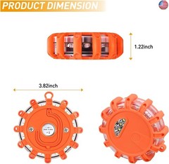 Nilight LED Road Flares Emergency Lights 3 Pack,9 Flash Models Roadside