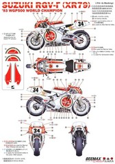 Platz BEEMAX 1/12 Suzuki RGV-Γ XR79 1993 WGP500 Champion Schwantz BX13001 New