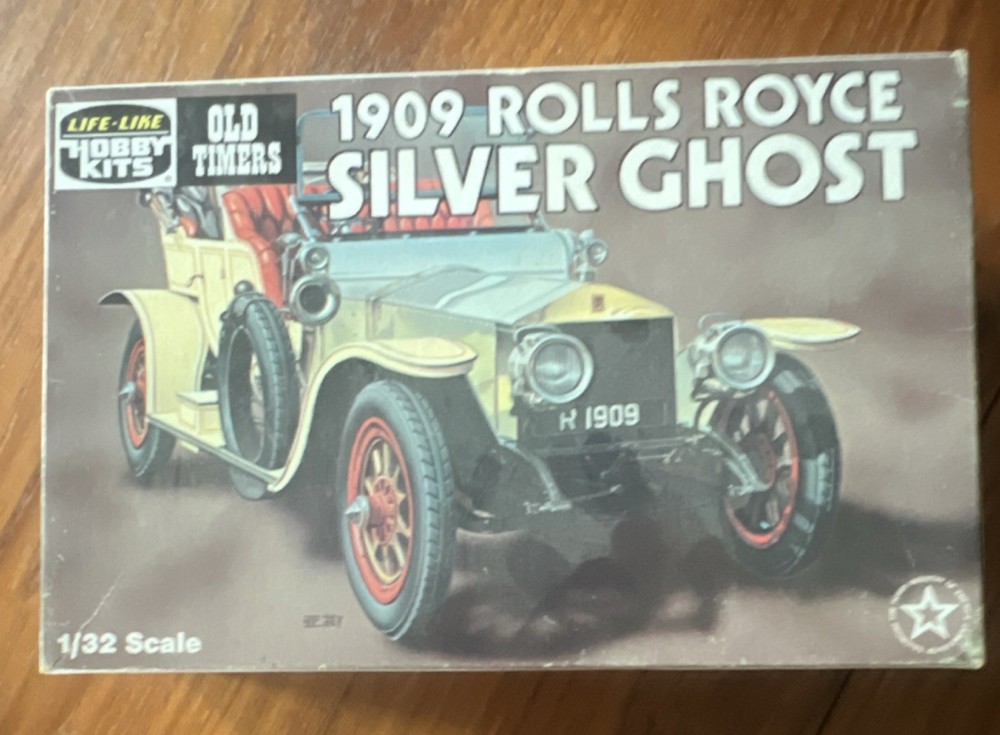 Life-Like Old Timers 1909 Rolls Royce Silver Ghost 1/32 Unassembled Kit 09456