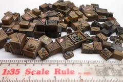Diorama 1/35 60 Piece Unpainted Cargo Boxes Crates Buy 2, Get 3 Save $25!