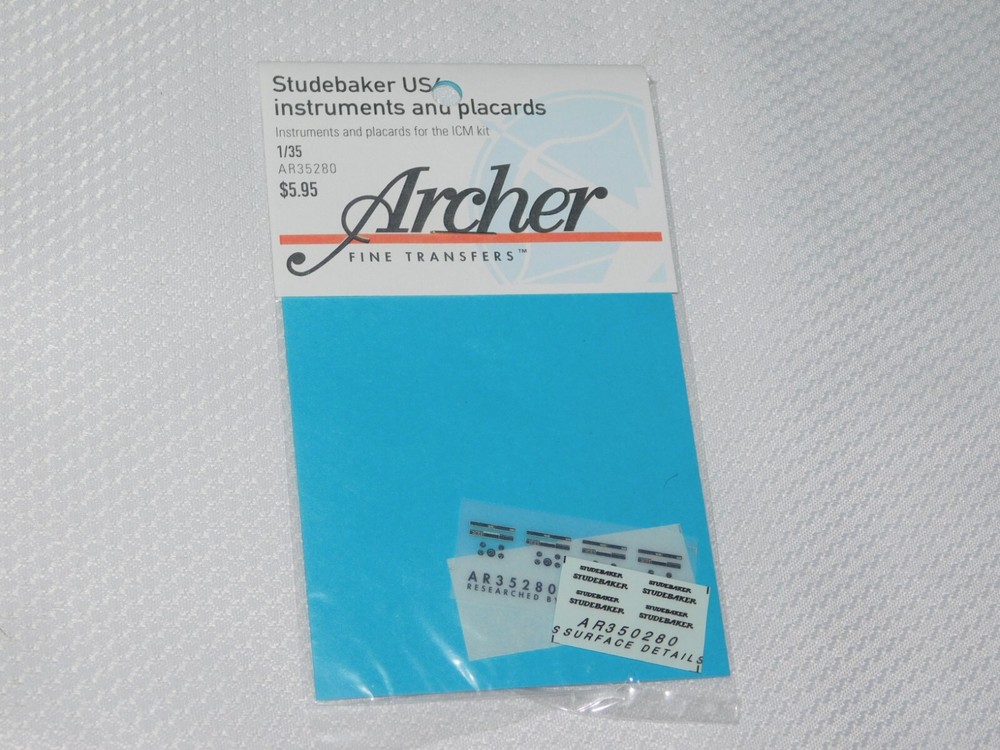 Archer FINE AR35280 1:35 STUDEBAKER US6 Instruments & Placards Transfers
