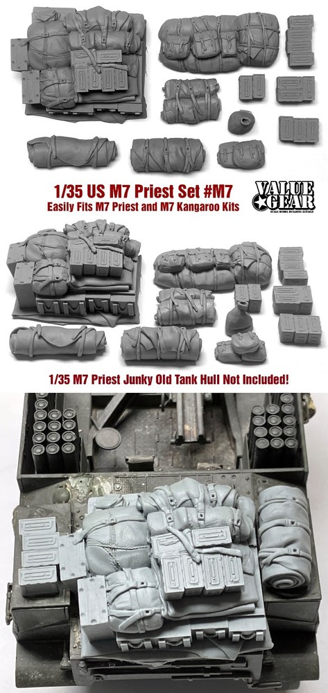 1/35 Scale US Army M7 Priest/Kangaroo Stowage Fits any Kit – Value Gear – Resin