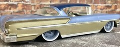 Resin 22 In. Raceline Desperado Wheels, W One In. Whitewalls,1/24 Scale,1/25