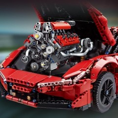 Authentic V8 Engine Model Kit for Kids & Adults – STEM Building Blocks 660 PCS