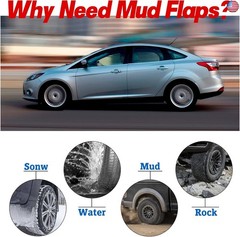 BDFHYK Mud Flaps Splash Guards 4PCS Front & Rear Side Mud Guards Compatible