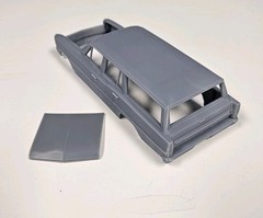ABS-LIKE RESIN 3D PRINTED 1/25 1966 CHEVY II NOVA WAGON WITH FLAT HOOD