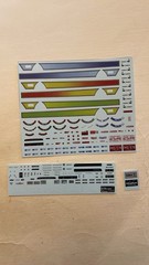 1971 Ford Torino Cobra (Laser Stripe 3-color) 1/25 Scale Model Car Decals
