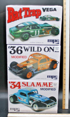 3pc NEW 1/25 Model Kit MODIFIED RACERS ’34 ’36 Rat Trap Vega Slammer Wild One