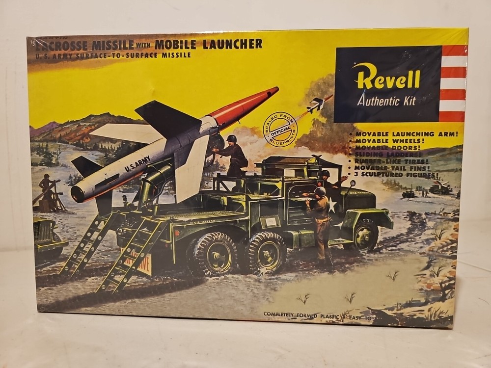 Revell Authentic Kit #H-1816 Lacrosse Missle With Mobile Launcher Model Kit NISB