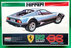 RARE Arii Ferrari 512 BB Berlinetta Boxer 1:20 Plastic Model Kit UNASSEMBLED NIB