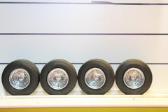 V -33 1/25 scale resin model car dirt track tires and wheels ,