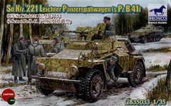 Bronco Models 1/35 SdKfz 221 Light Armored Recon Vehicle w/Gun