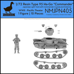 NUMODEL NMJPN405 | 1/72 Resin WWII IJA Type 95 Ha-Go Light Tank “Commander” Kit