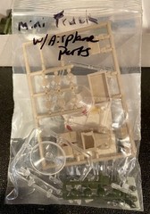 4 Various Mini Trucks Model Kits 1/72 US Seller Opened Started Incomplete