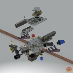 1:25-1:24 Scale Ford 427 Supercharged Engine Kit Resin Printed