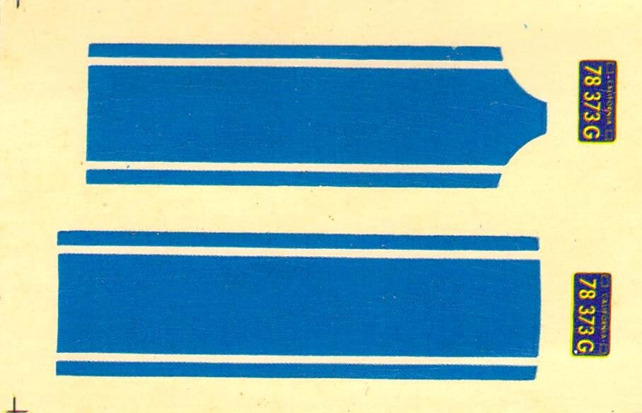 vintage decals for model cars AMT model # 48084 7310-201 412389 376 4B2