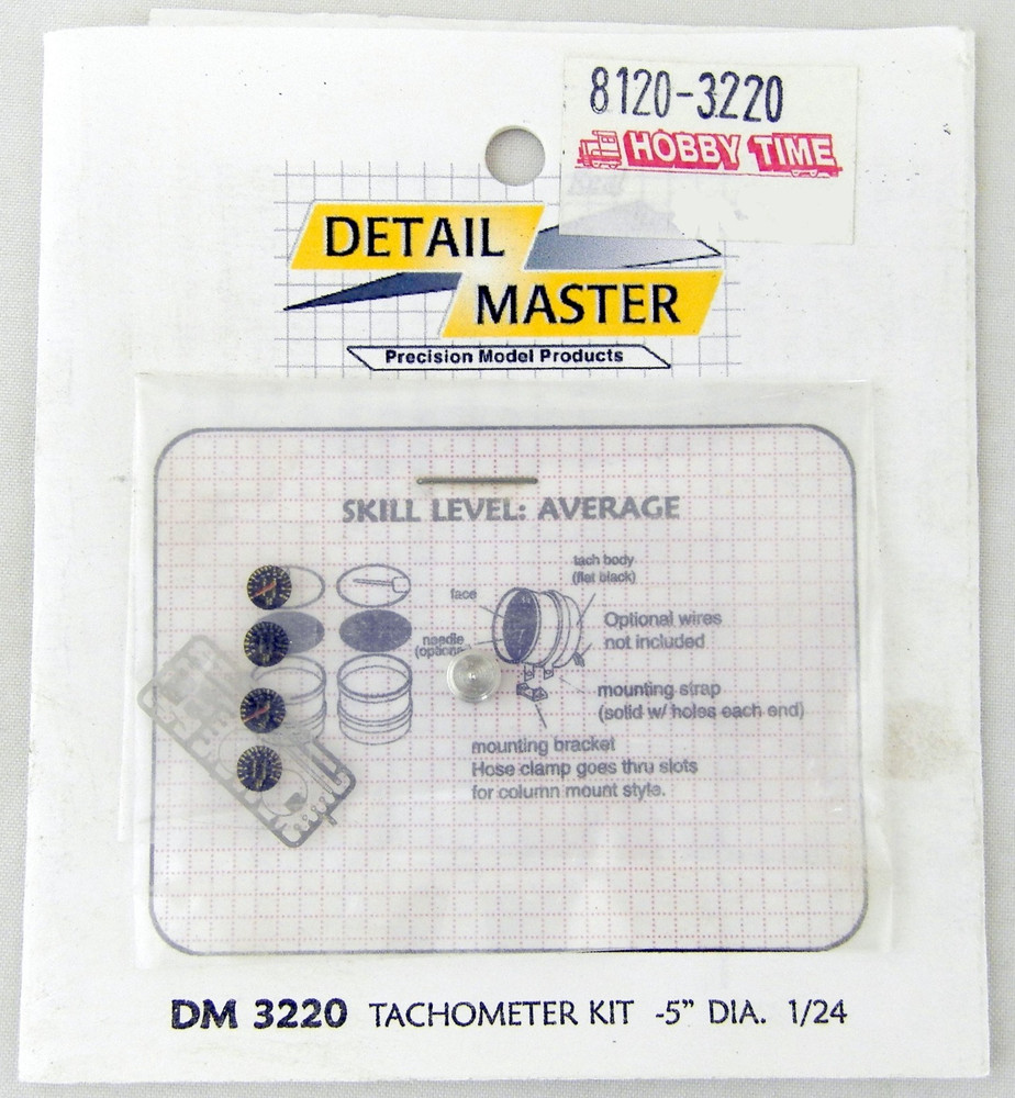 1:24 Scale Tachometer Kit 5″ Dia. – Detail Master #DM-3220