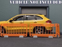 1/24 1/25 Scale Traffic Barriers – Model car diorama accessory (set of 4)