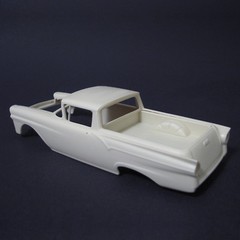 NB292 1:25 scale, Jimmy Flintstone 1957 Ford Ranchero custom 300 chrome car body