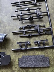 1967 Mustang GT-350 AMT Body Hood Chassis Suspension Model Parts 1:25 STK M12