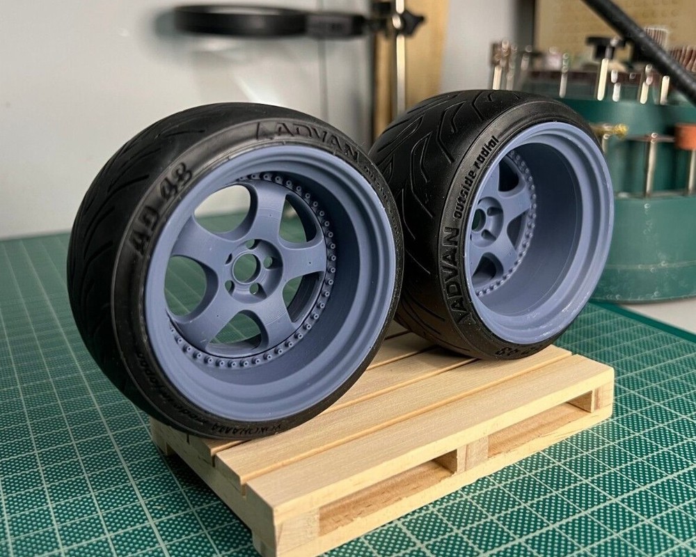 1:8 Scale Work Meister S1 3P Style Wheels & Yokohama Tires For Pocher Set Of 4