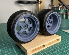 1:8 Scale Work Meister S1 3P Style Wheels & Yokohama Tires For Pocher Set Of 4
