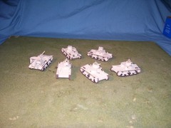 1/72 BUILT ITALIAN M11/39 SEMOVENTE 90/53 LOT OF 6 TAN WW2 DIORAMA WARGAME