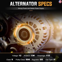 New Alternator for 2007-2017 Jeep Compass Patriot 2.0 2.4L, 2008-2013 Dodge