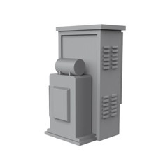 1/144 12mm Electrical Distribution Transformer Boxes Miniature Factory Props