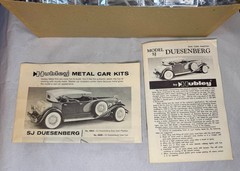 Hubley 1/18 SJ Duesenberg La Grande Dual Cowl Phaeton Model Kit 4864 Unbuilt