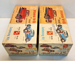2 Vintage AMT Ford V8 3 in 1 Model Boxes with Massive Vintage Parts Lot