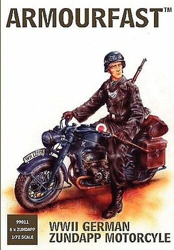 Hat WWII German Zundapp Motorcycles – Plastic Model Military Vehicle Kit – 1/72