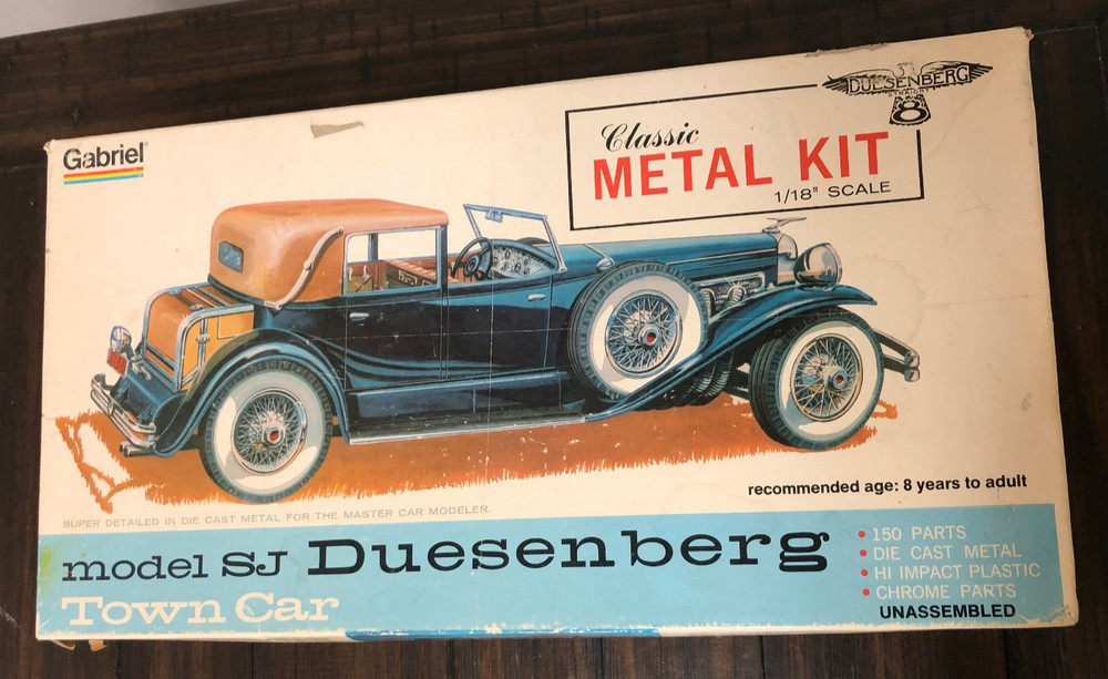 Vintage Hubley/Gabriel 1:18 Metal Kit 1928 Model J/SJ Duesenberg Town Car #4868