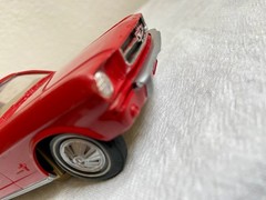 1965 Red & Tan Ford Mustang Fastback Promo Philco P-22 AM Radio w/chrome trim