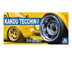 Aoshima 1/24 KAKOU TECCHIN Type-1 (14inch) Model Wheel Set