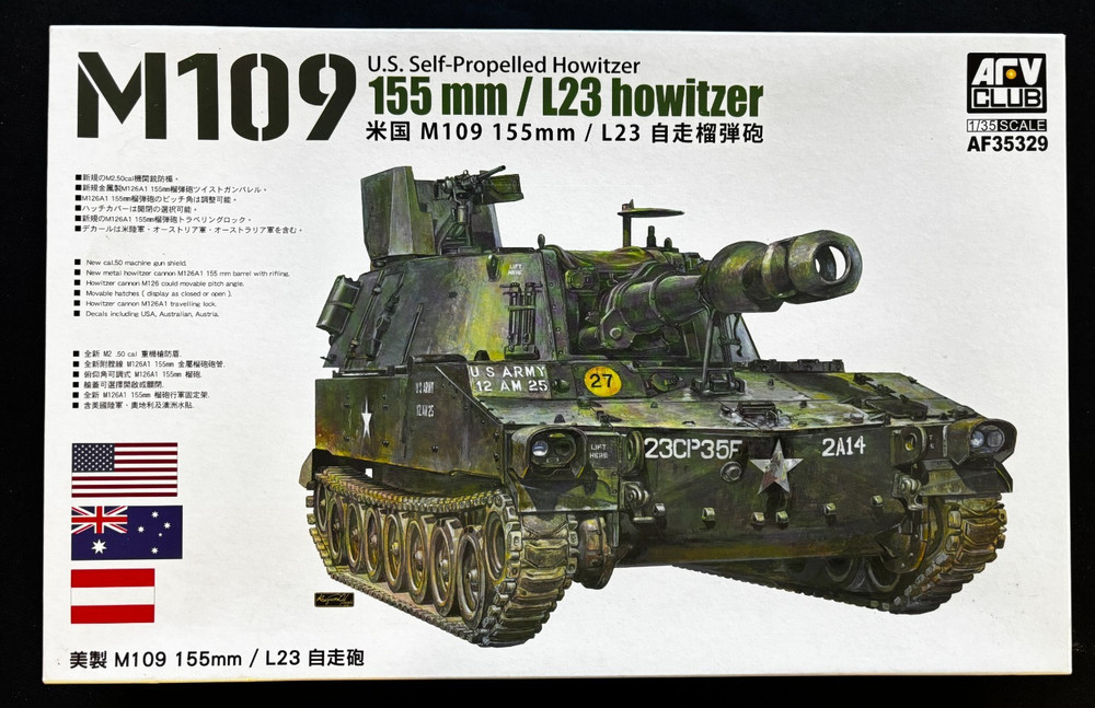 AFV Club 1/35 US Army M109 155mm/L23 Self-Propelled Howitzer Tank AF35329 PE-NEW